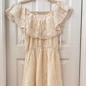 Streetwear Society White Lace Off-Shoulder Dress